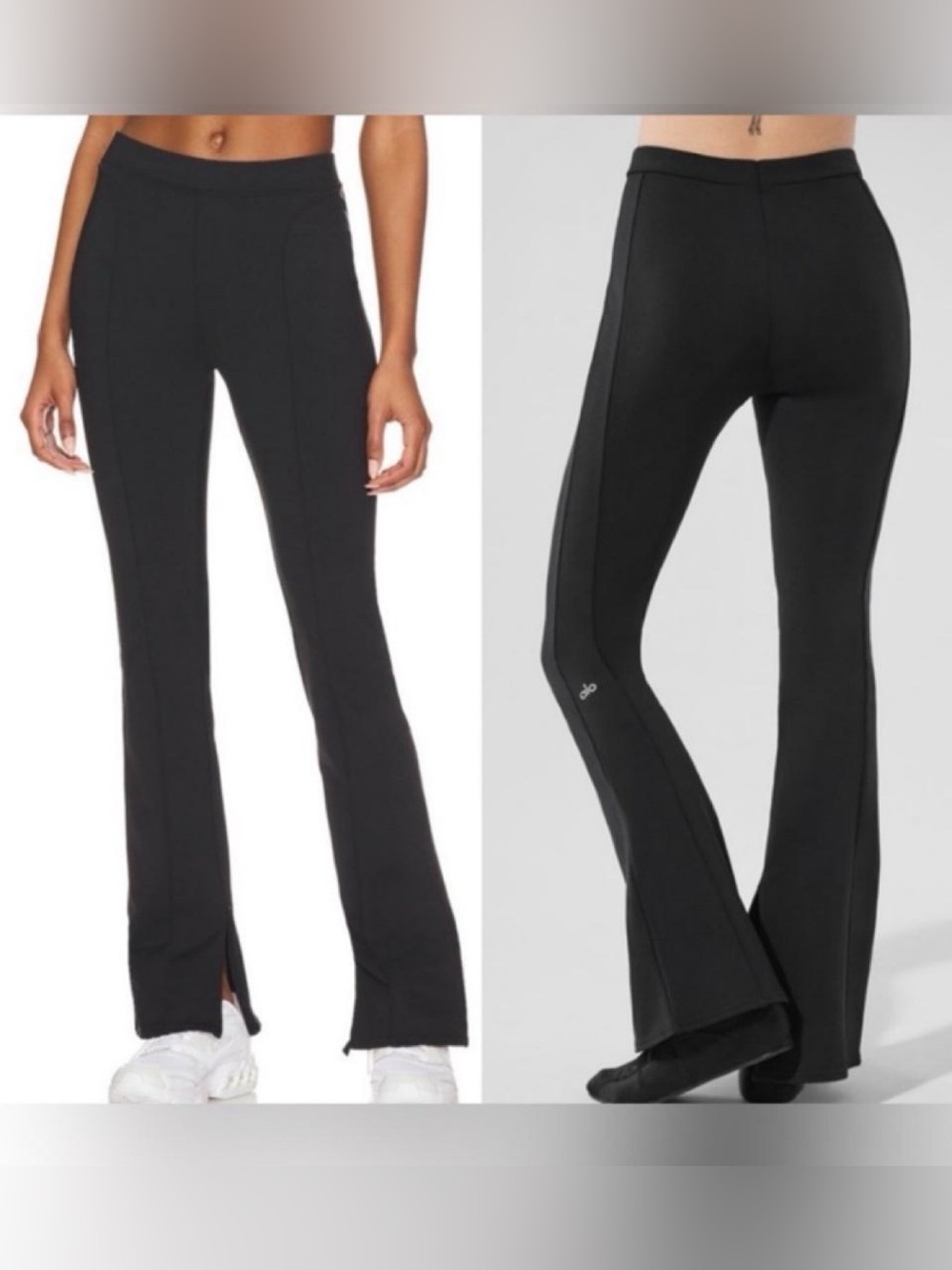 All yoga high waisted zip up flare legging pant sz small